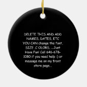 カスタムなワイン愛好家2014のオーナメントのギフト セラミックオーナメント (裏面)