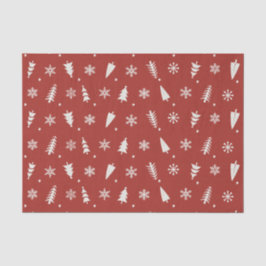 カスタムなヴィンテージのクリスマスツリーパターンティッシュペーパー 薄葉紙