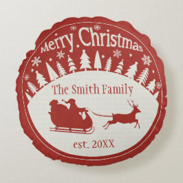 カスタムなヴィンテージのサンタのクリスマスの装飾用クッション ラウンドクッション