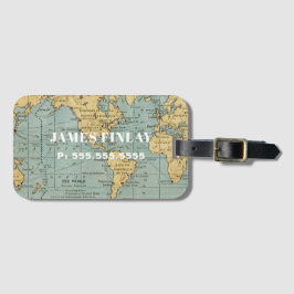 カスタムなヴィンテージの地図%PIPE%の荷物のラベル ラゲッジタグ