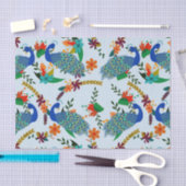 カスタムなヴィンテージの孔雀の花柄 薄葉紙 (クラフト)