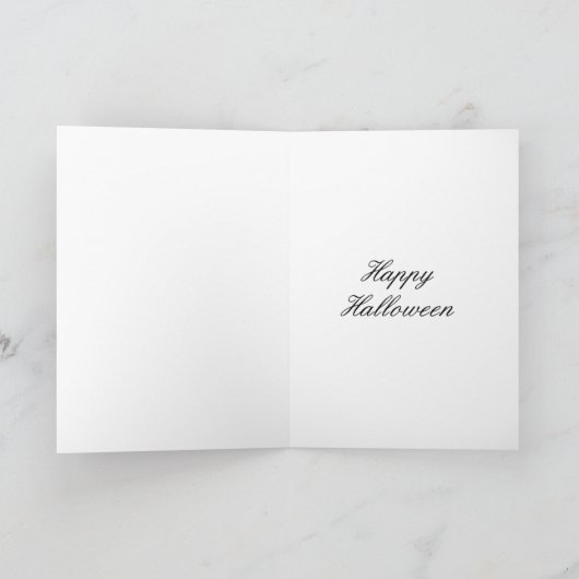 カスタムなヴィンテージの小さい魔法使いおよび黒猫 カード (内部)