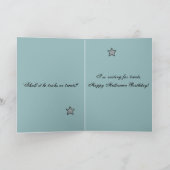 カスタムなヴィンテージの月及び黒猫のハロウィンの誕生日 カード (内部)