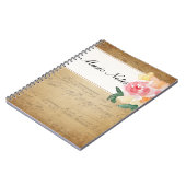 カスタムなヴィンテージの楽譜のノート ノートブック (左側)