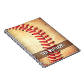 カスタムなヴィンテージの野球の球 ノートブック (右側)