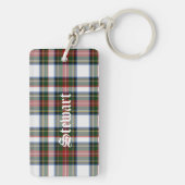 カスタムな一族のステュワートの服のタータンチェック格子縞のキーホルダー キーホルダー (裏面)
