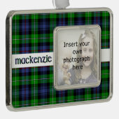 カスタムな一族のマッケンジーのタータンチェックの装飾 シルバープレートフレームオーナメント (右)