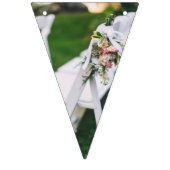 カスタムな三角形の結婚式の旗布の旗 バンティングフラッグ (第3の旗)