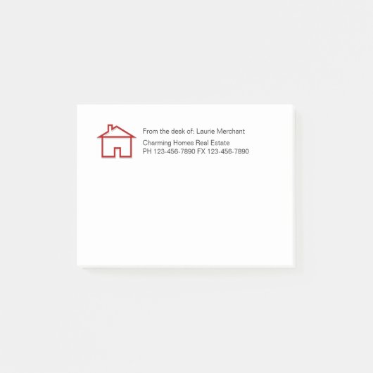 カスタムな不動産のポストの後it®ノート ポストイット (正面)