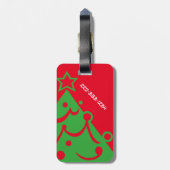 カスタムな両面クリスマスツリー ラゲッジタグ (裏面縦)