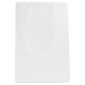 カスタムな中型の光沢のあるギフトバッグのブランクのテンプレート ミディアムペーパーバッグ (正面)