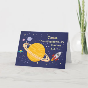 カスタムな人間関係の誕生日の惑星、宇宙 カード
