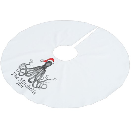 カスタムな休日の航海のなタコのヴィンテージKraken ブラッシュドポリエステルツリースカート (アングル)