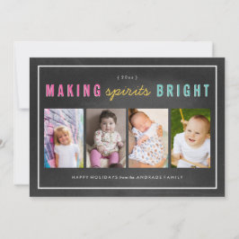 カスタムな休日の黒板のクリスマスの写真のコラージュ シーズンカード