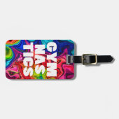 カスタムな体操旅行ラベル ラゲッジタグ (正面横)