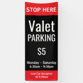 カスタムな係員付き駐車サービス 横断幕 (縦)