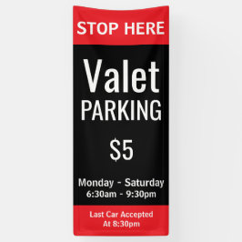 カスタムな係員付き駐車サービス 横断幕