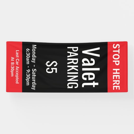 カスタムな係員付き駐車サービス 横断幕 (横)