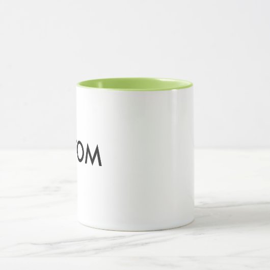 カスタムな信号器11ozのマグ-ライムグリーンの唇及びハンドル マグカップ (中央)