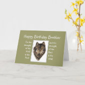 カスタムな兄弟の誕生日のウルフパック家族の引用文 カード (黄色い花)