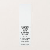 カスタムな光沢のあるテントは2"折りました名刺をx 3.5" 名刺 (外部フラット)