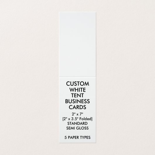 カスタムな光沢のあるテントは2"折りました名刺をx 3.5" 名刺 (外部フラット)