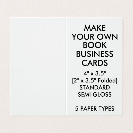 カスタムな光沢のある本は2"折りました名刺をx 3.5" 名刺 (外部フラット)