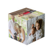 カスタムな写真および文字の記憶立方体 フォトキューブ (裏面アングル)