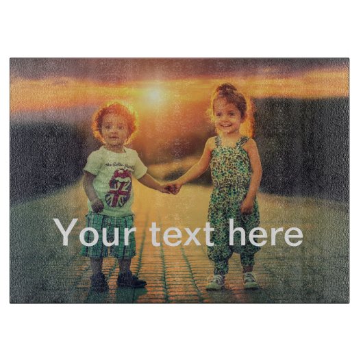 カスタムな写真および文字 カッティングボード (正面)