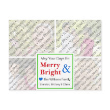 カスタムな写真が付いているクリスマスの休日の挨拶状