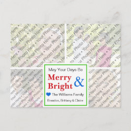 カスタムな写真が付いているクリスマスの休日の挨拶状 シーズンポストカード