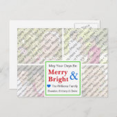 カスタムな写真が付いているクリスマスの休日の挨拶状 シーズンポストカード (正面/裏面)