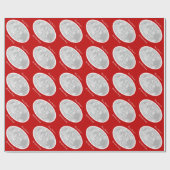 カスタムな写真が付いているメリークリスマスの包装紙 ラッピングペーパー (フラット)