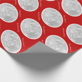 カスタムな写真が付いているメリークリスマスの包装紙 ラッピングペーパー (角)