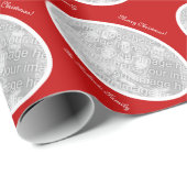 カスタムな写真が付いているメリークリスマスの包装紙 ラッピングペーパー (ロールコーナー)