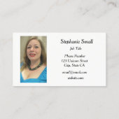 カスタムな写真が付いているユニコーンの名刺 名刺 (裏面)