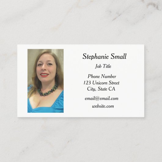 カスタムな写真が付いているユニコーンの名刺 名刺 (裏面)