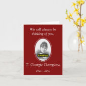 カスタムな写真が付いている明白で及びシンプルなメモリ・カード、 カード (黄色い花)