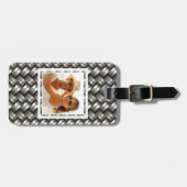 カスタムな写真によって編まれる金属パターン ラゲッジタグ (正面横)