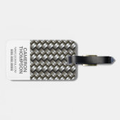 カスタムな写真によって編まれる金属パターン ラゲッジタグ (裏面横)
