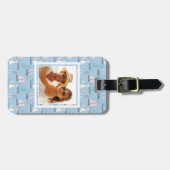 カスタムな写真のかわいいヨットパターン1 ラゲッジタグ (正面横)