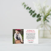 カスタムな写真のアレルギー警報レストランの緊急事態 コーリングカード (スタンド正面)