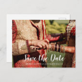 カスタムな写真のインドの結婚式の保存日付 案内ポストカード (正面/裏面)