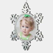 カスタムな写真のオーナメント スノーフレークピューターオーナメント (右)