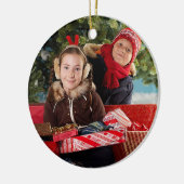 カスタムな写真のオーナメント セラミックオーナメント (左)