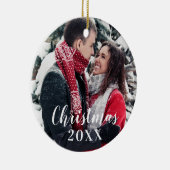 カスタムな写真のクリスマスのオーナメント セラミックオーナメント (右)