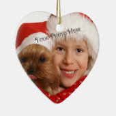 カスタムな写真のクリスマスオーナメント セラミックオーナメント (右)