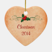 カスタムな写真のクリスマスオーナメント セラミックオーナメント (裏面)