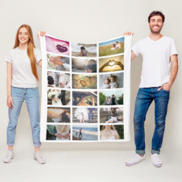 カスタムな写真のコラージュ フリースブランケット