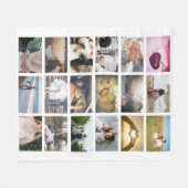 カスタムな写真のコラージュ フリースブランケット (正面(横))